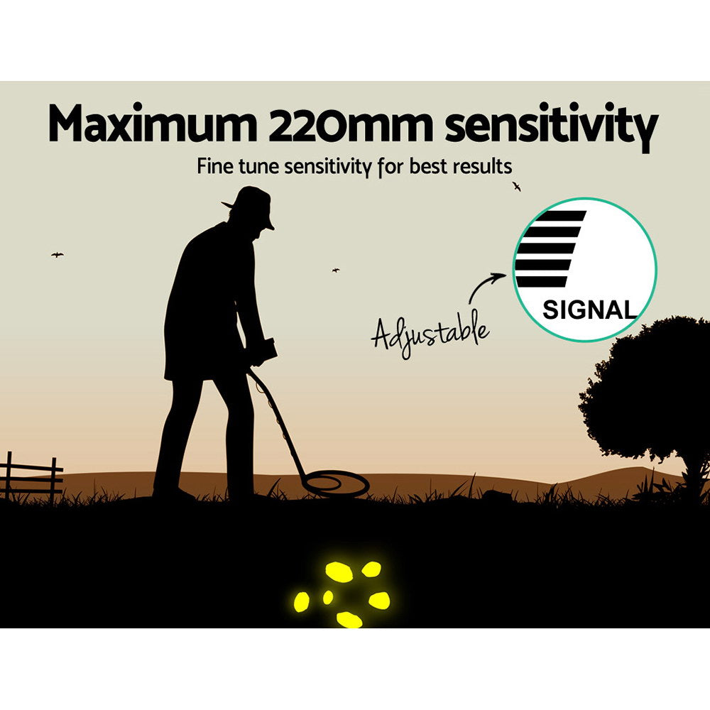 Metal Detector 220MM Deep Sensitive Waterproof Treasure Hunter Gold Digger Shovel - SuperSaverAU - view 4
