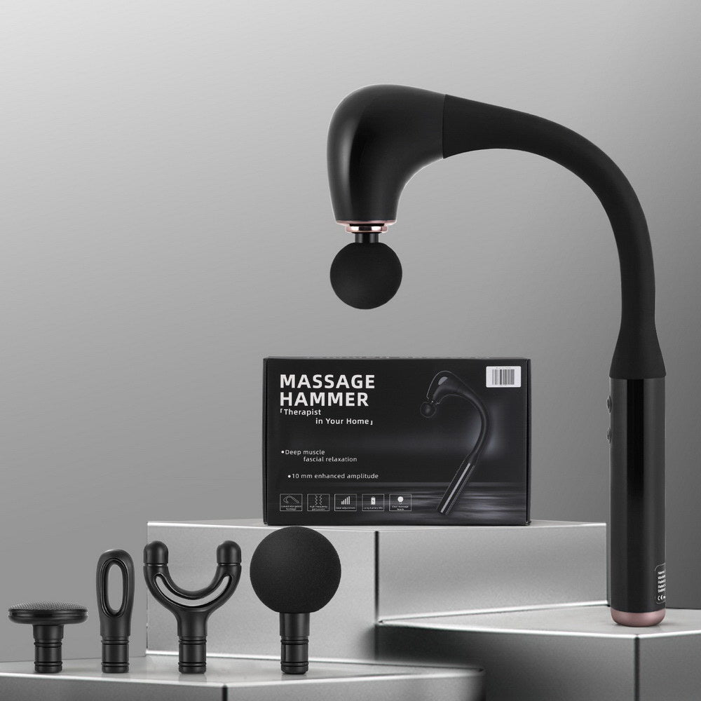 Everfit U-shaped Massage Gun with Extended Handle - 4 Heads