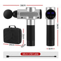 Everfit Silver 30-Speed Massage Gun with 6 Heads Brushless Motor and Carry Case