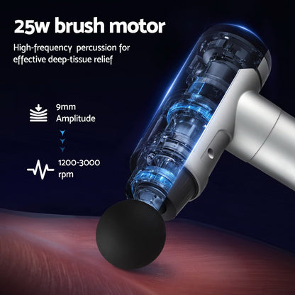 Everfit Massage Gun - 30 Speed Muscle Massager with 6 Attachments