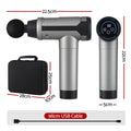 Everfit Black 30-Speed Massage Gun with 6 Heads LCD Display and Carry Case