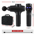 Everfit Black 30-Speed Massage Gun with 8 Heads Brushless Motor LCD Display and Case
