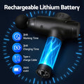 Everfit Black 30-Speed Massage Gun with 8 Heads Brushless Motor LCD Display and Case