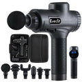 Everfit Massage Gun 30 Speed 6 Heads Vibration Muscle Massager Chargeable Black - SuperSaverAU - view 1