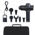 Everfit Massage Gun 30 Speed 6 Heads Vibration Muscle Massager Chargeable Black - SuperSaverAU - view 3