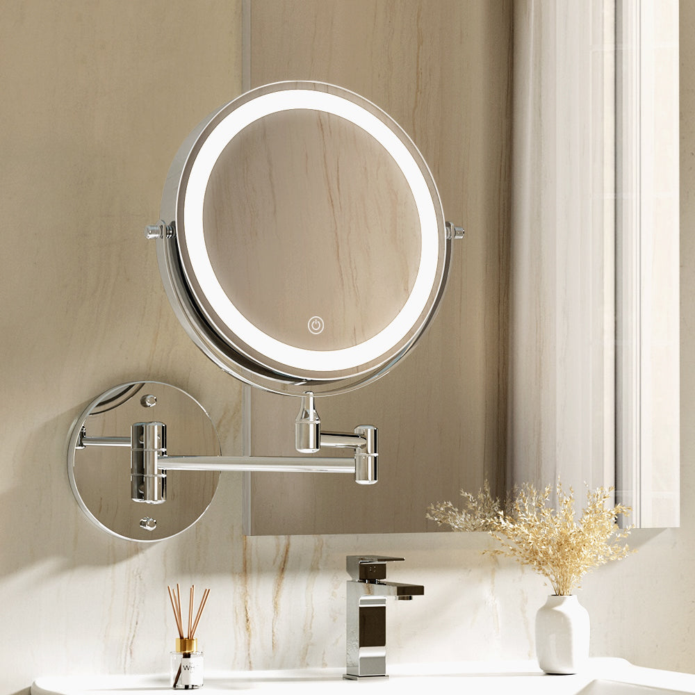 Embellir Extendable Makeup Mirror 10X Magnifying Double-Sided Bathroom Silver - SuperSaverAU - view 6