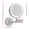 Embellir Extendable Makeup Mirror 10X Magnifying Double-Sided Bathroom Silver - SuperSaverAU - view 2