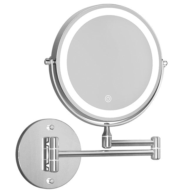 Embellir Extendable Makeup Mirror 10X Magnifying Double-Sided Bathroom Silver - SuperSaverAU - view 1