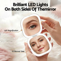 Embellir White LED Compact Travel Makeup Mirror 1X 10X Magnification