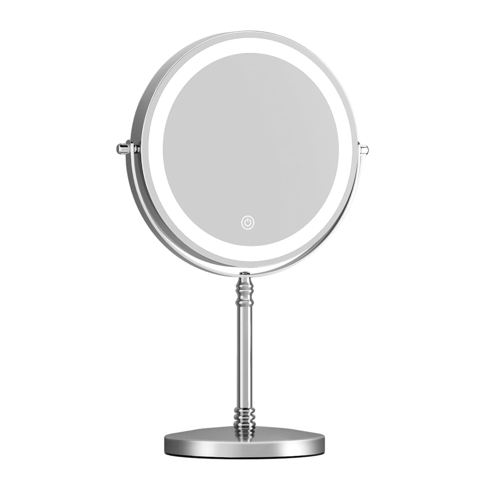 Embellir Makeup Mirror 20x20cm 10X Magnifying with LED Light Rotation Tabletop - SuperSaverAU - view 5