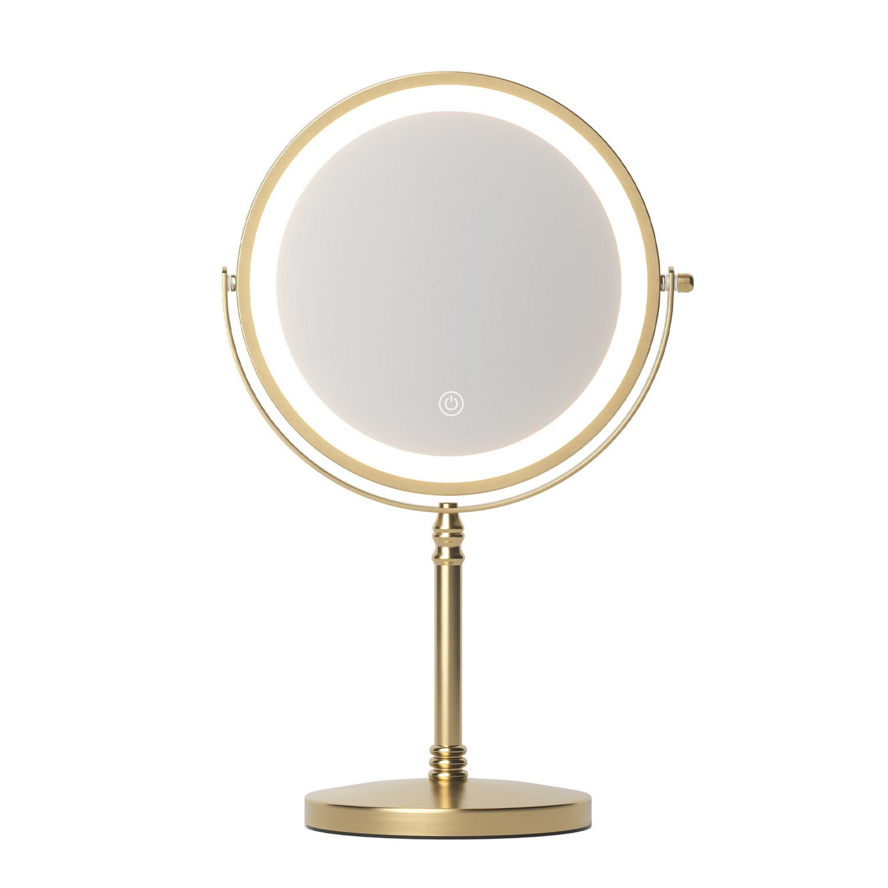 Embellir Gold Lighted Makeup Mirror 10X Magnifying Double Sided LED Rechargeable