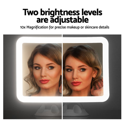 Embellir Cordless 10x Magnification LED Makeup Mirror with Suction Cup