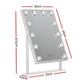 Embellir Makeup Mirror 30x41cm Hollywood Vanity with LED Light Rotation Tabletop - SuperSaverAU - view 1
