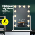 Embellir Makeup Mirror 30x41cm Hollywood Vanity with LED Light Rotation Tabletop - SuperSaverAU - view 4