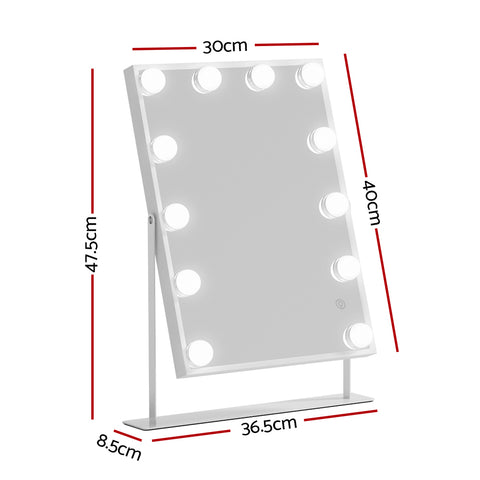 Embellir Hollywood Vanity Mirror 30x40cm with LED Light & Bluetooth Speaker - SuperSaverAU - view 1