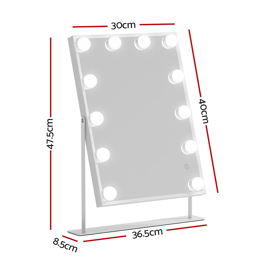 Embellir Hollywood Vanity Mirror 30x40cm with LED Light & Bluetooth Speaker - SuperSaverAU - view 1