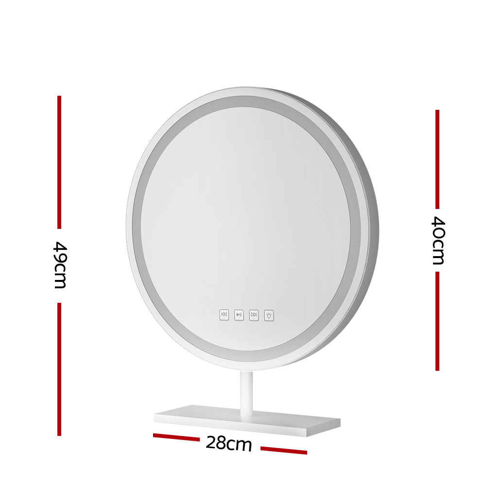 Embellir Makeup Mirror 49x28cm with LED Light & Bluetooth Speaker - SuperSaverAU - view 2