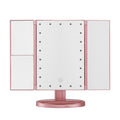 Embellir Pink LED Tri-Fold Makeup Mirror 1X 2X 3X Magnification