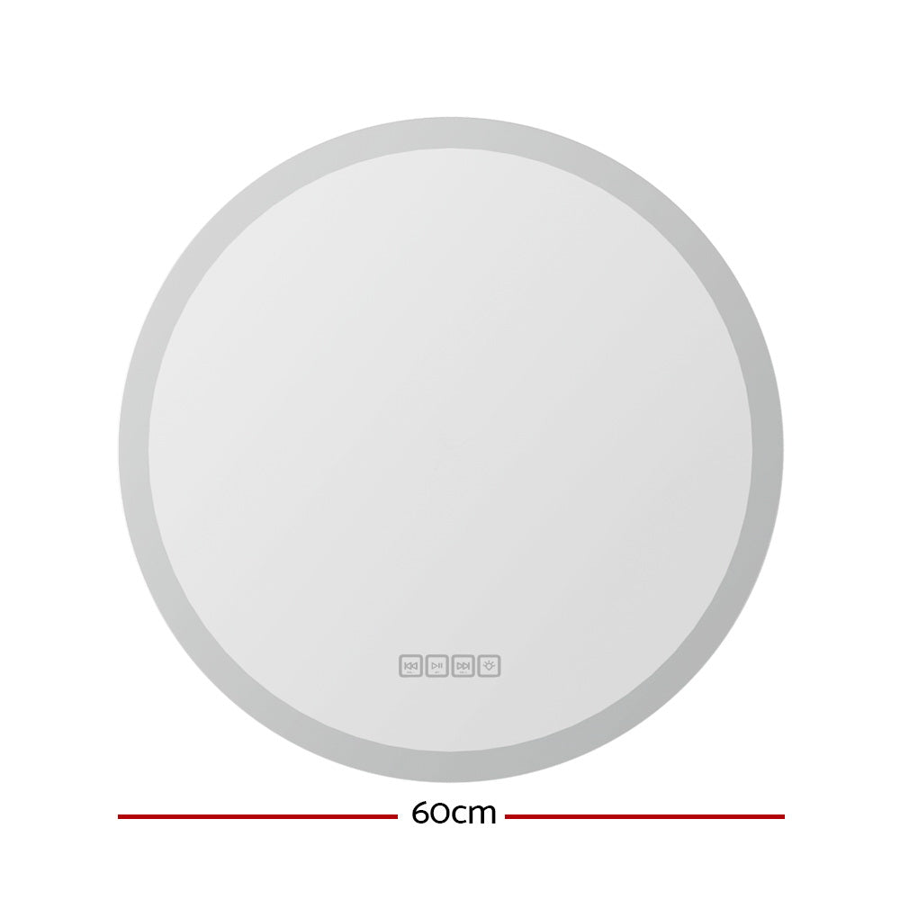 Embellir 60CM Bluetooth LED Wall Mirror with Anti-Fog and Touch Control - SuperSaverAU - view 1