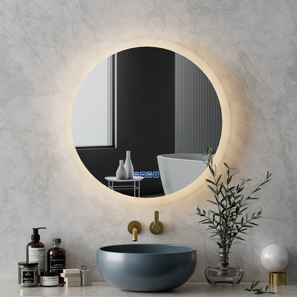 Embellir 60CM Bluetooth LED Wall Mirror with Anti-Fog and Touch Control - SuperSaverAU - view 3