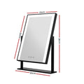 Embellir Makeup Mirror 25x30cm Hollywood Vanity with LED Light Rotation Black - SuperSaverAU - view 2