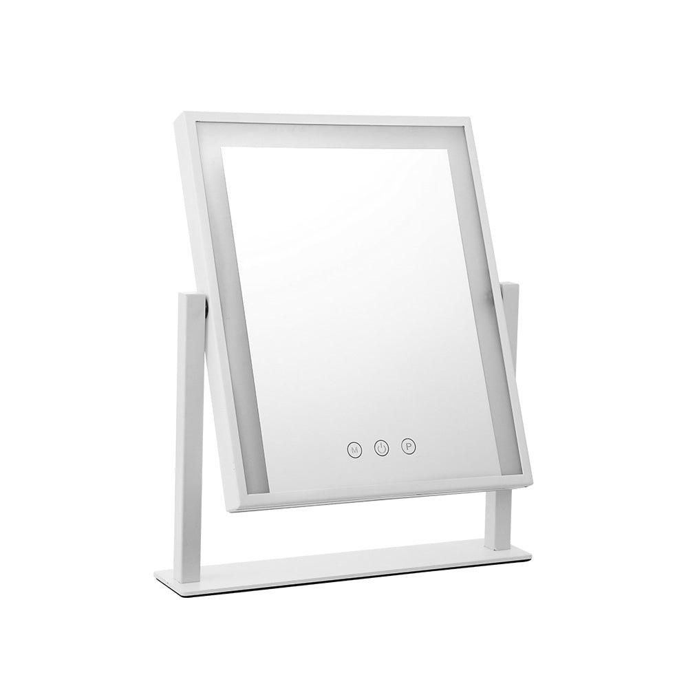 Embellir Makeup Mirror 25x30cm Hollywood Vanity with LED Light Rotation White - SuperSaverAU - view 7