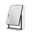 Embellir Makeup Mirror 30x40cm Hollywood Vanity with LED Light Rotation Black - SuperSaverAU - view 2