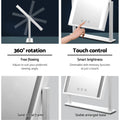 Embellir Makeup Mirror 30x40cm Hollywood Vanity with LED Light Rotation White - SuperSaverAU - view 6