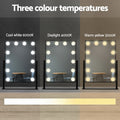 Embellir Makeup Mirror 30x48cm Hollywood Vanity with LED Light Rotation Tabletop - SuperSaverAU - view 3