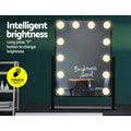 Embellir Makeup Mirror 30x48cm Hollywood Vanity with LED Light Rotation Tabletop - SuperSaverAU - view 4