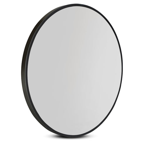 Embellir Wall Mirror Makeup 50cm Home Decor Framed Mirrors Bathroom Round Black - SuperSaverAU - view 1