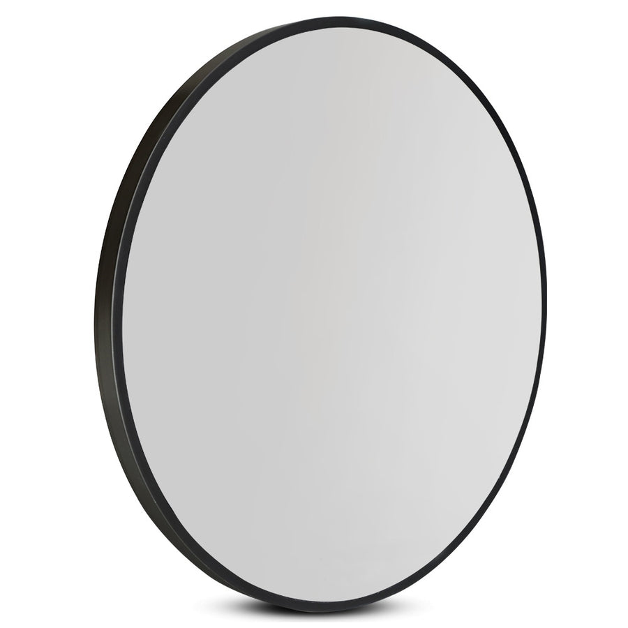 Embellir Wall Mirror Makeup 50cm Home Decor Framed Mirrors Bathroom Round Black - SuperSaverAU - view 1