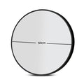 Embellir Wall Mirror Makeup 50cm Home Decor Framed Mirrors Bathroom Round Black - SuperSaverAU - view 2