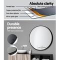 Embellir Wall Mirror Makeup 50cm Home Decor Framed Mirrors Bathroom Round Black - SuperSaverAU - view 5