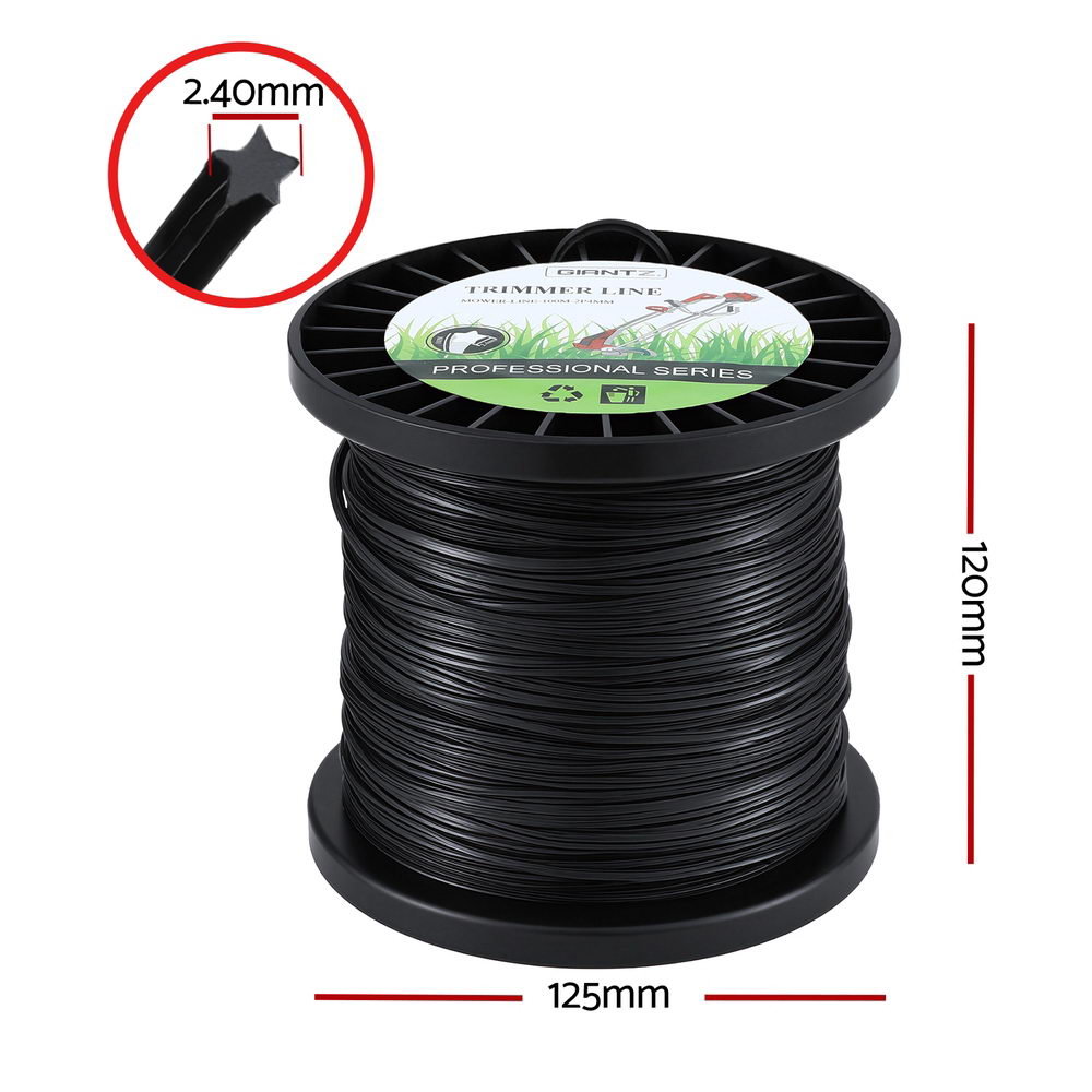 Giantz 100M Trimmer Line 2.4mm PA6 Nylon Cord - Heat & Break Resistant - SuperSaverAU - view 2