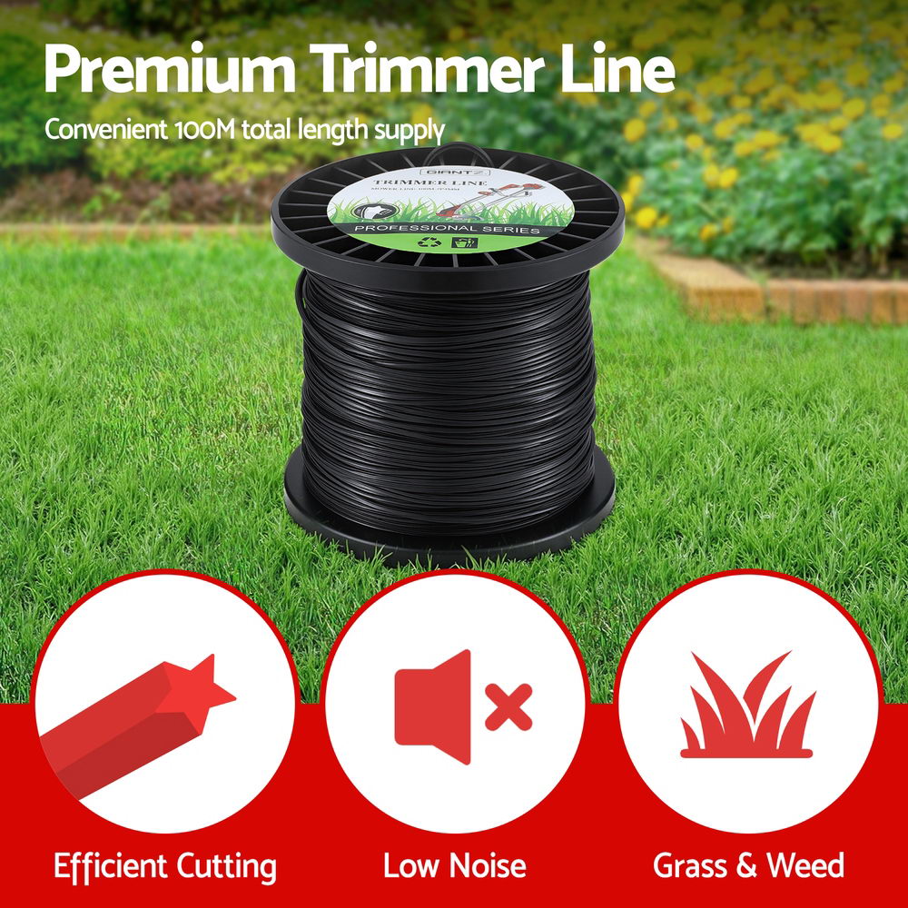 Giantz 100M Trimmer Line 2.4mm PA6 Nylon Cord - Heat & Break Resistant - SuperSaverAU - view 4