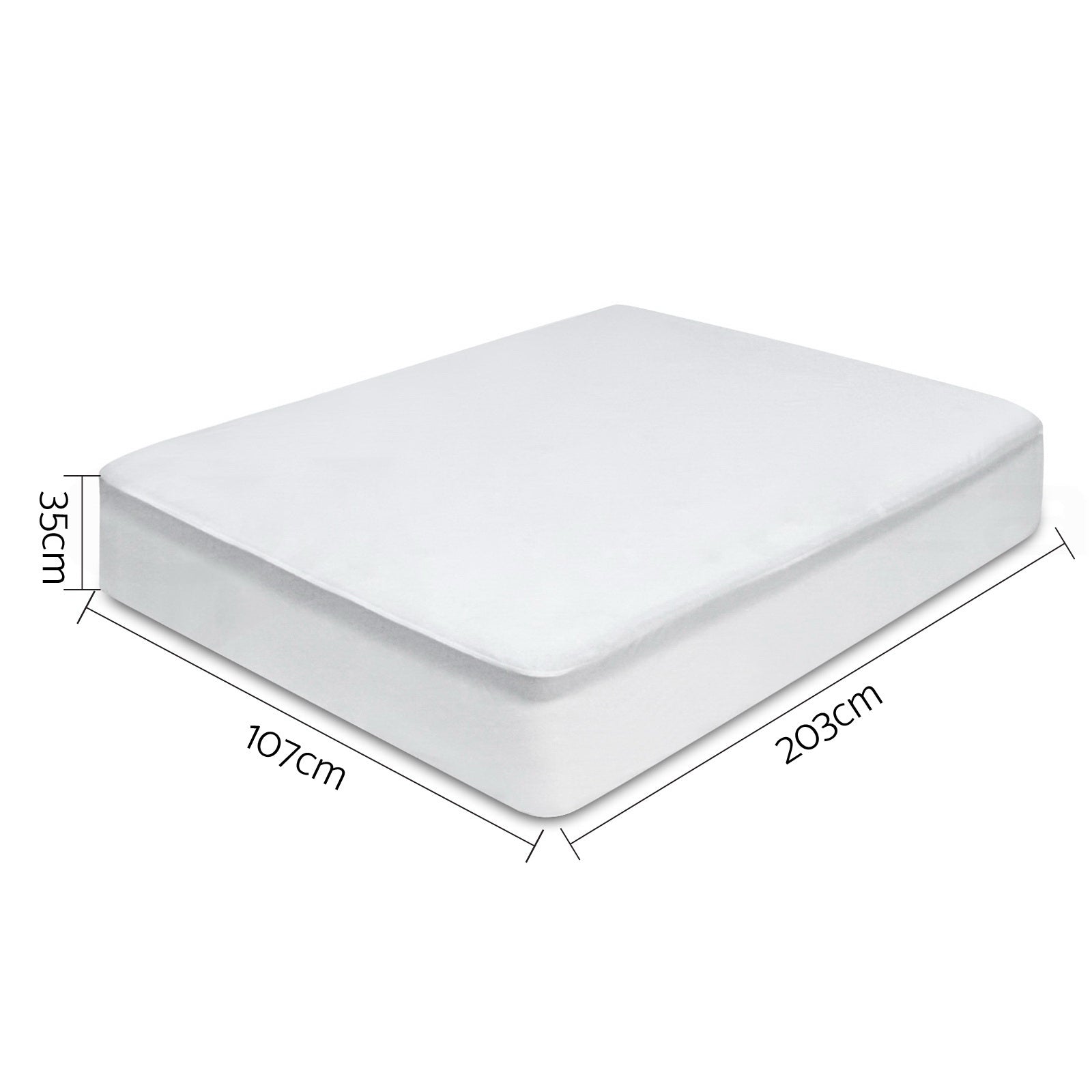Giselle Bedding Bamboo Fabric Mattress Protector King Single - Water-Resistant, Machine Washable - SuperSaverAU - view 2