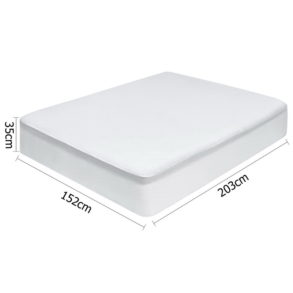 Giselle Bedding Bamboo Fabric Mattress Protector Queen - Water-Resistant, Machine Washable - SuperSaverAU - view 2