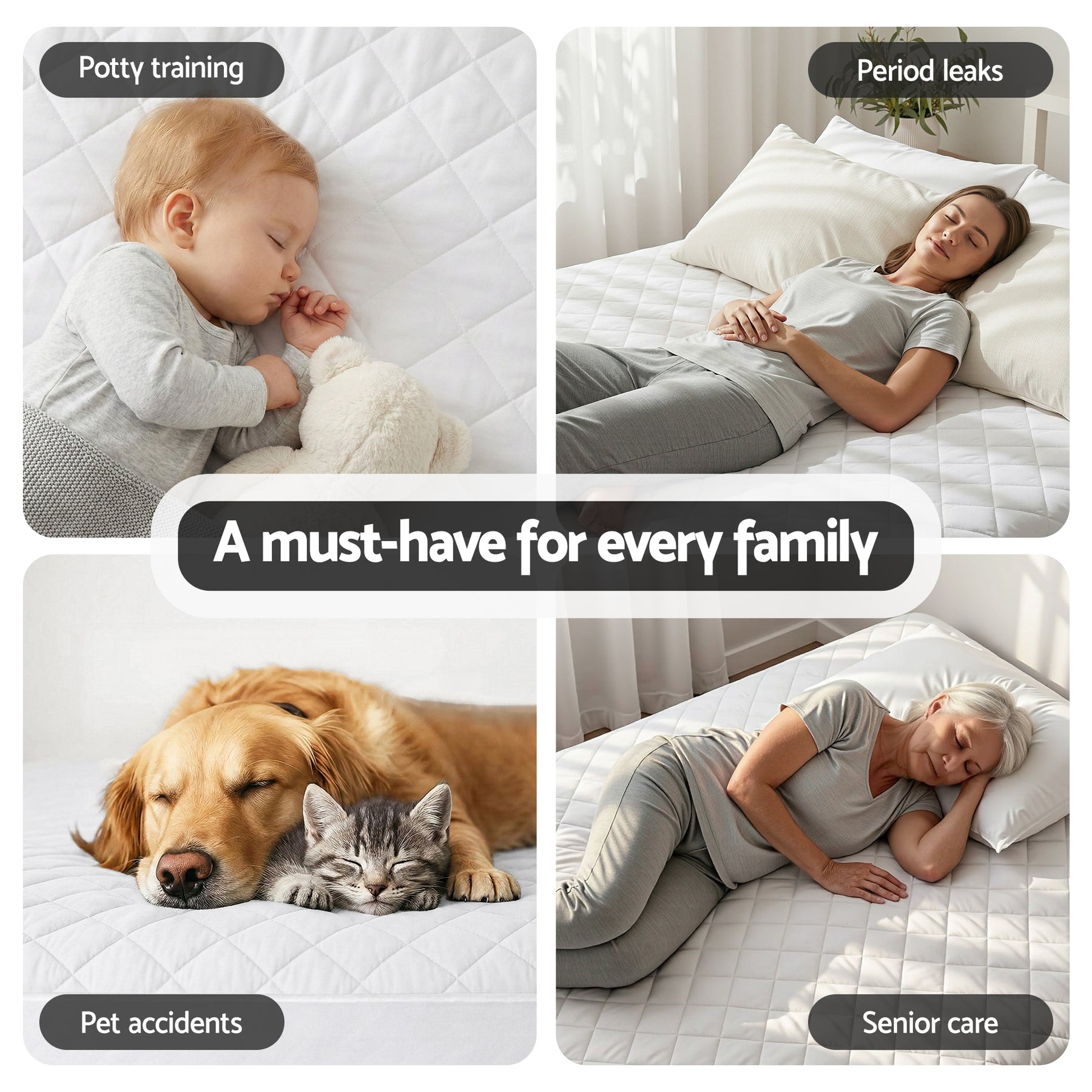 Giselle Bedding Waterproof Cotton Mattress Protector – Double