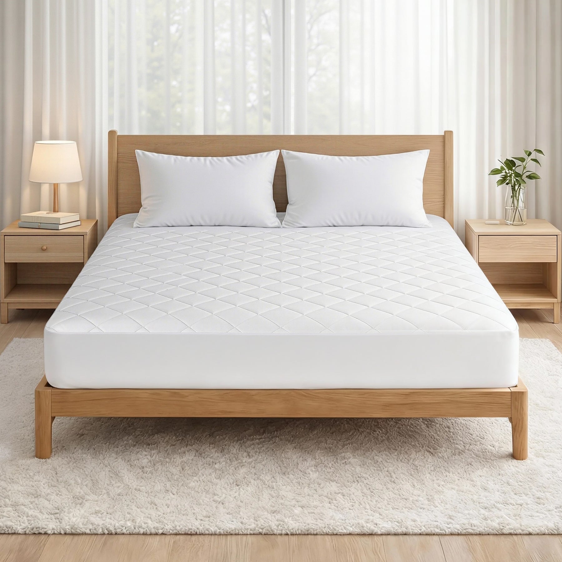 Giselle Bedding Waterproof Cotton Mattress Protector – Double
