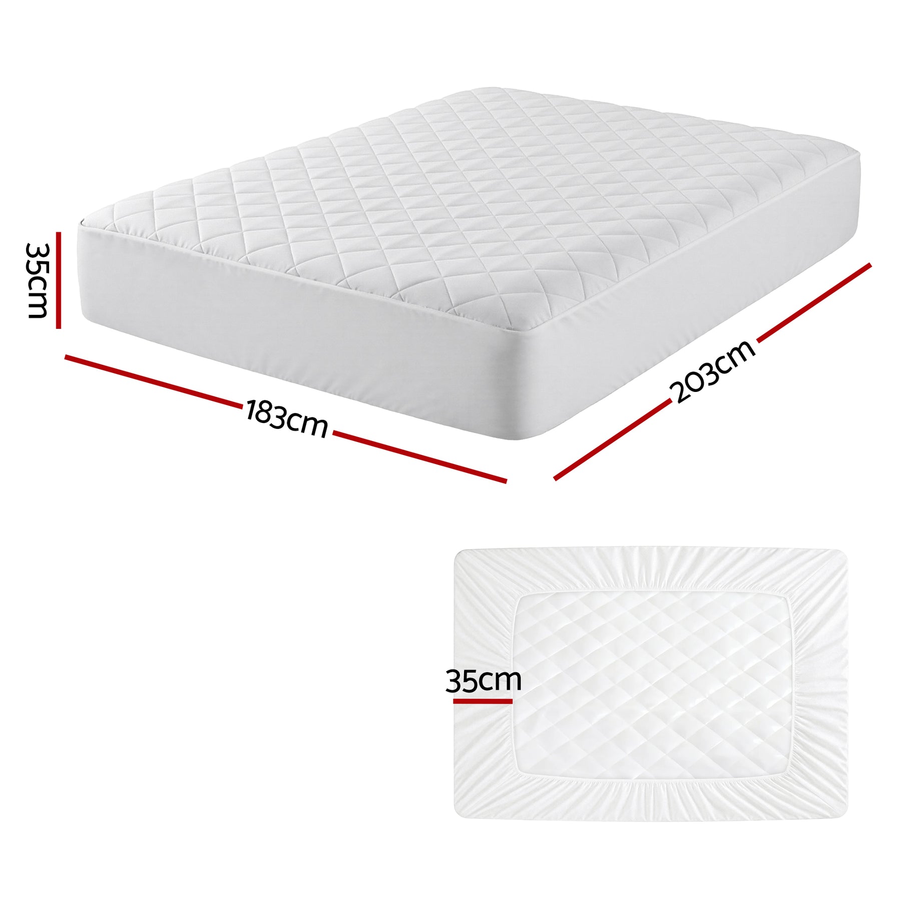 Giselle Bedding Waterproof Cotton Mattress Protector – King