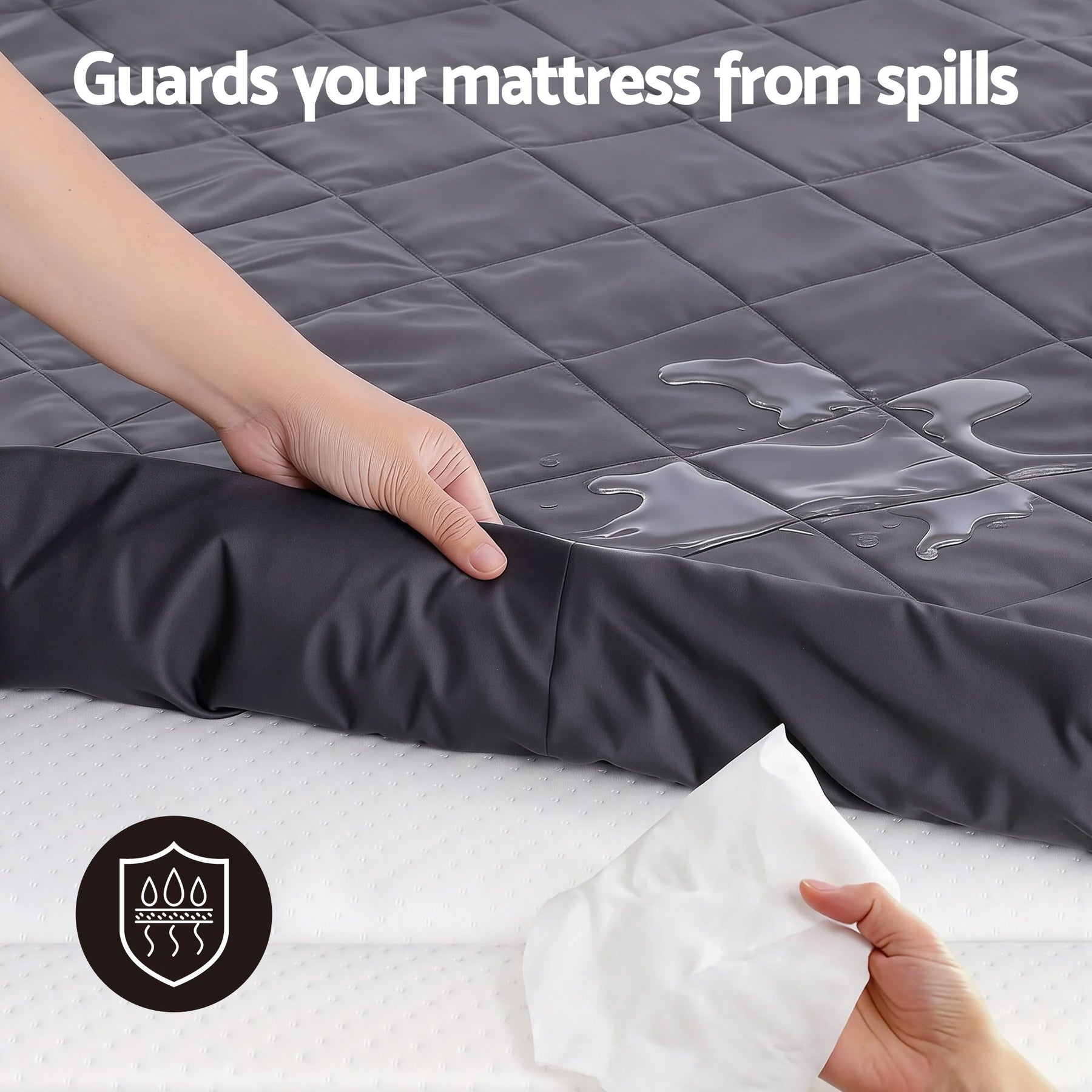 Giselle Water-Resistant Mattress Protector Microfiber 35cm 360° Fit Single - SuperSaverAU - view 6