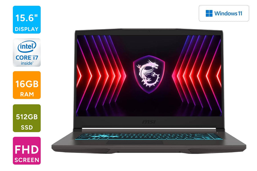 MSI Thin 15 15.6" Full HD i7 RTX4050 Gaming Laptop (16GB, 512GB, B13VE-2274AU)
