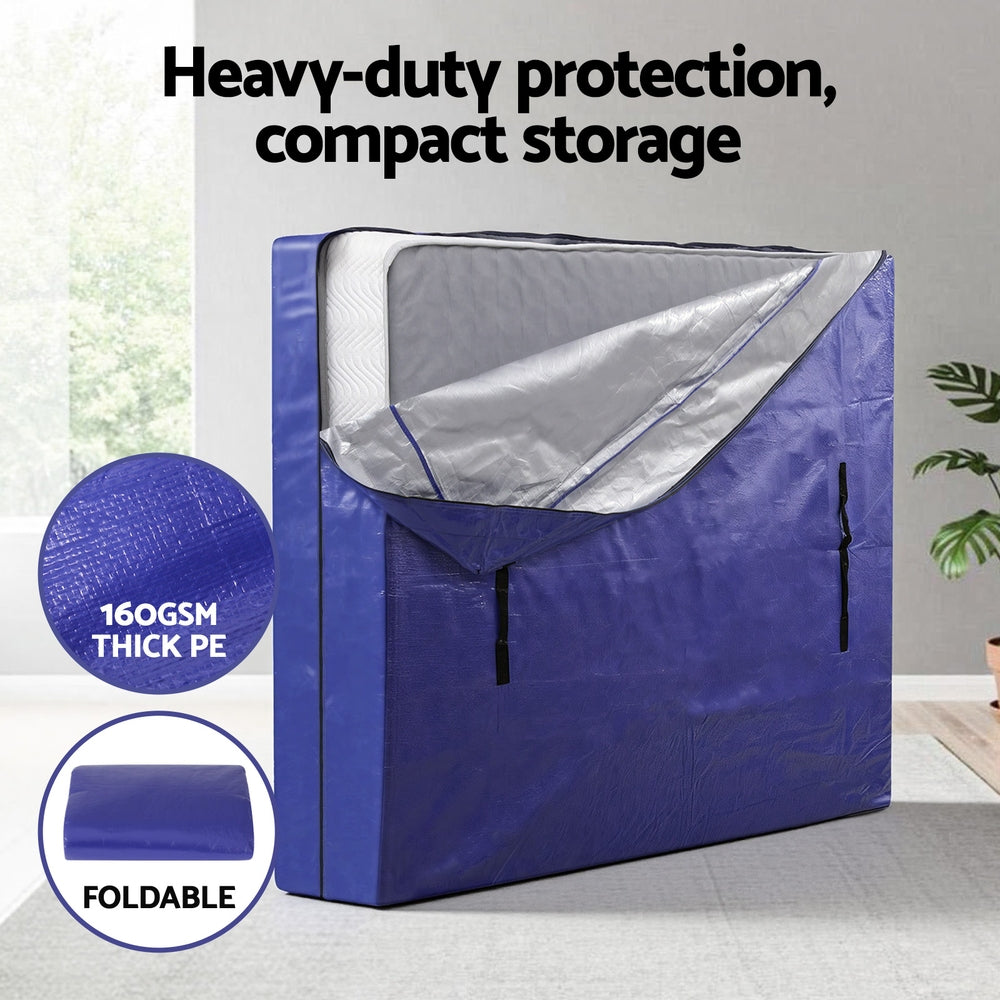 Artiss Mattress Bag Queen - Waterproof, Heavy-Duty, Dust Cover, Reusable - SuperSaverAU - view 5