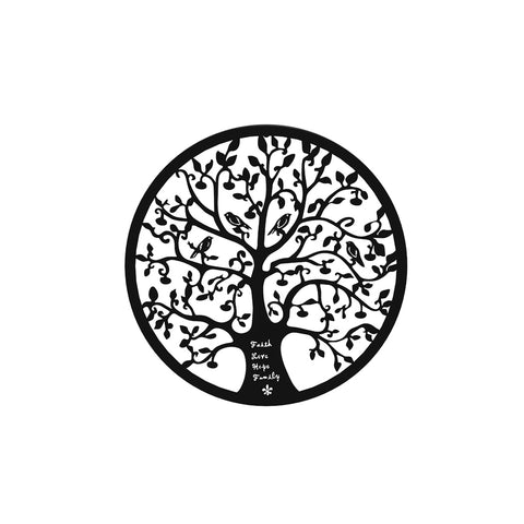 Artiss Metal Wall Art 60cm Round Tree of Life Sculpture with Wall Mounting Bracket - SuperSaverAU - view 2