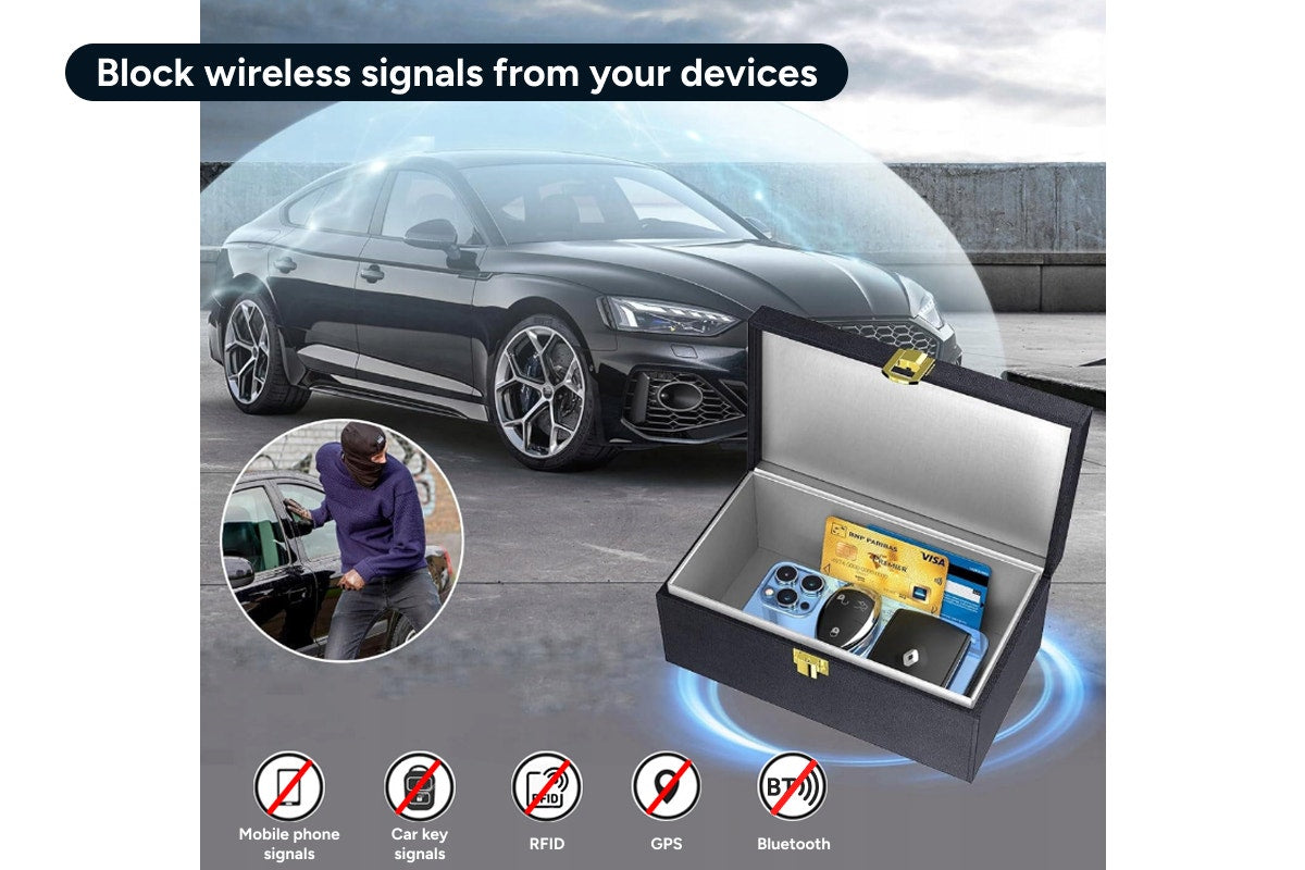 4 Piece Anti-Theft Car Key Signal Blocking Faraday Set