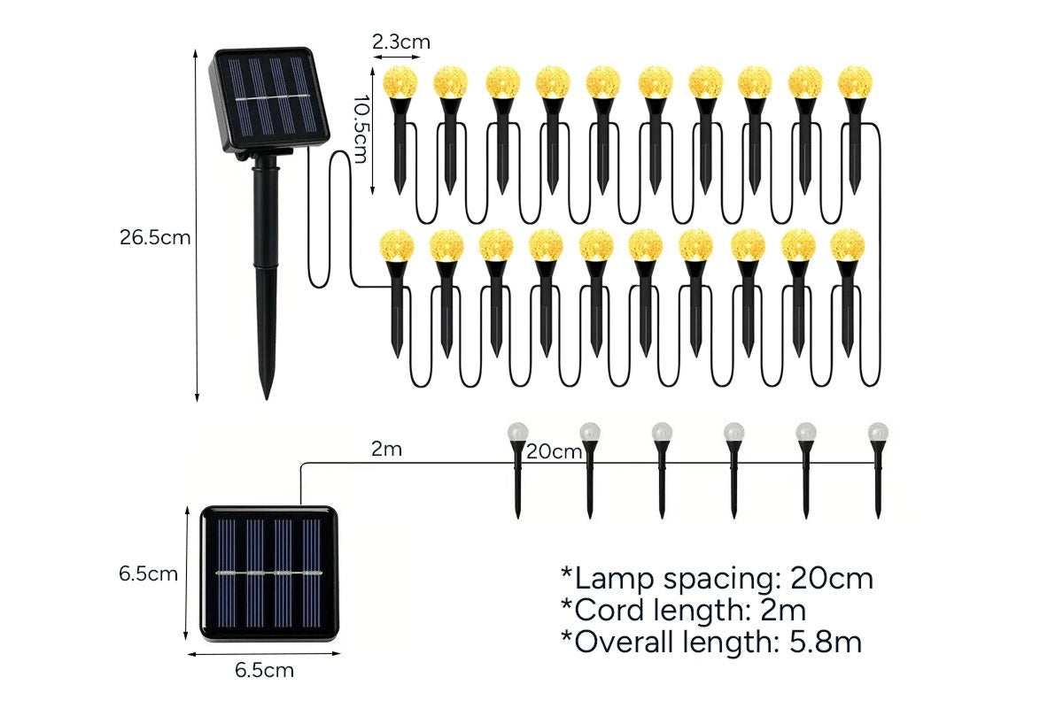 20 Piece Solar Garden Light Set