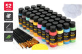 52 Piece Acrylic Paint Set with Wooden Brushes (36 Paints)