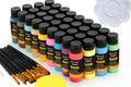 52 Piece Acrylic Paint Set with Wooden Brushes (36 Paints)