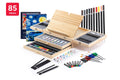 85 Piece Art Set with Built-in Wooden Easel